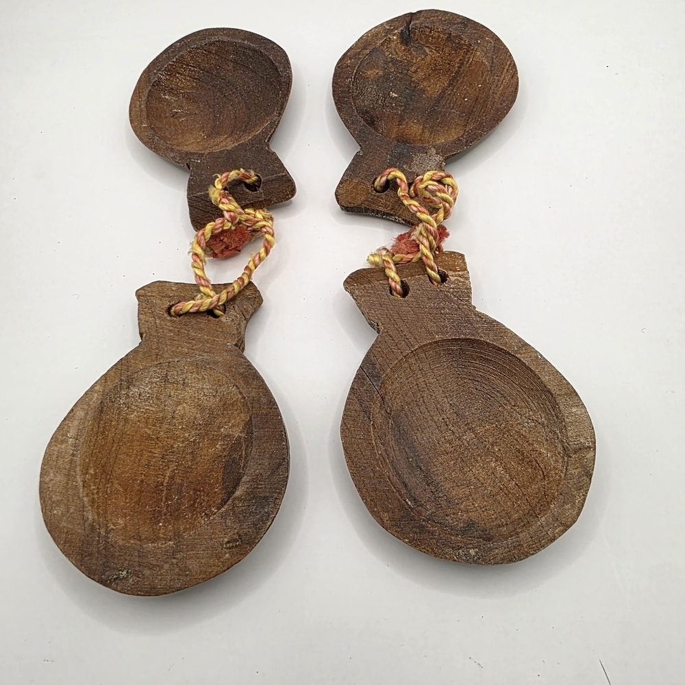 Wooden Castanets with Rope